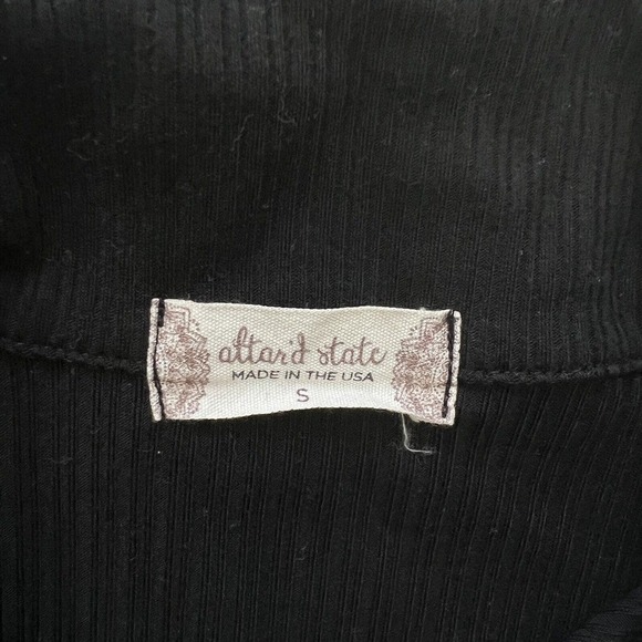 LOT of 2 Altar'd State Tops Size SMALL Cropped Black White Button Up - Picture 2 of 7